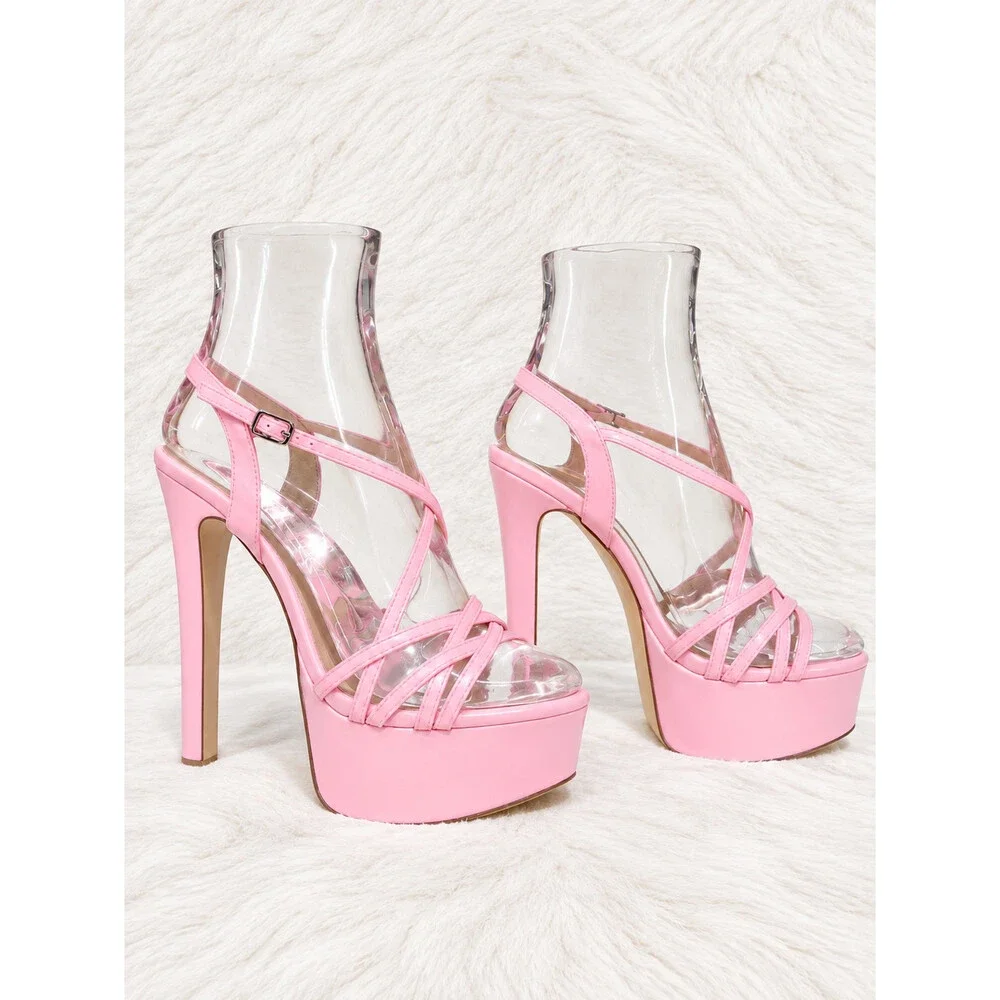NIB Rihbah Baby Pink Platform 6